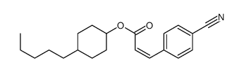(4-pentylcyclohexyl) 3-(4-cyanophenyl)prop-2-enoate结构式