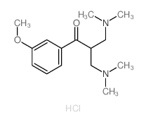 1-Propanone, 3-(dimethylamino)-2-[dimethylamino)methyl]-1-(3-methoxyphenyl)-, dihydrochloride Structure