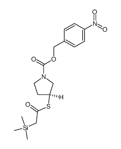 (S)-3-(2-Trimethylsilanyl-acetylsulfanyl)-pyrrolidine-1-carboxylic acid 4-nitro-benzyl ester Structure