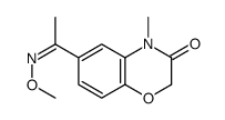 6-[(E)-N-methoxy-C-methylcarbonimidoyl]-4-methyl-1,4-benzoxazin-3-one结构式