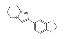 2-苯并[1,3]二氧代-5-基-5,6,7,8-四氢吲哚嗪结构式