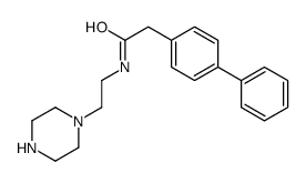 2-(4-phenylphenyl)-N-(2-piperazin-1-ylethyl)acetamide结构式