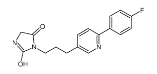 3-[3-[6-(4-fluorophenyl)pyridin-3-yl]propyl]imidazolidine-2,4-dione Structure