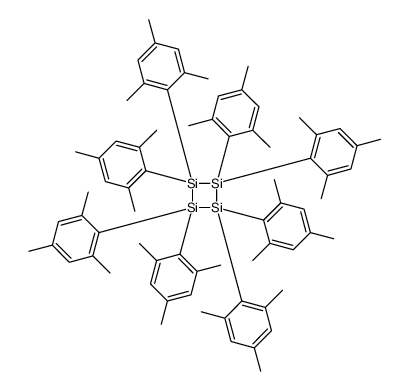 1,1,2,2,3,3,4,4-octakis(2,4,6-trimethylphenyl)tetrasiletane结构式