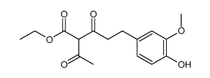ethyl 2-acetyl-5-(4-hydroxy-3-methoxyphenyl)-3-oxopentanoate Structure