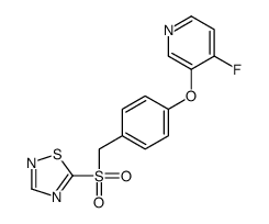5-[[4-(4-fluoropyridin-3-yl)oxyphenyl]methylsulfonyl]-1,2,4-thiadiazole Structure