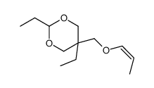 2,5-diethyl-5-(prop-1-enoxymethyl)-1,3-dioxane Structure