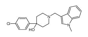 4-(4-chlorophenyl)-1-[(1-methylindol-3-yl)methyl]piperidin-4-ol结构式