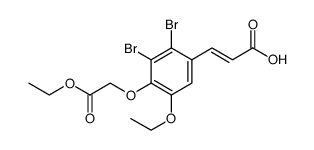 2-Propenoic acid, 3-[2,3-dibromo-5-ethoxy-4-(2-ethoxy-2-oxoethoxy)phenyl]结构式