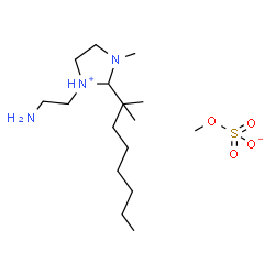 1-(2-aminoethyl)-2-(dimethylheptyl)-4,5-dihydro-3-methyl-1H-imidazolium methyl sulphate structure