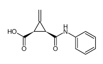 (+-)-2-methylene-3c-phenylcarbamoyl-cyclopropane-r-carboxylic acid Structure
