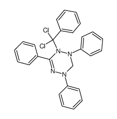 1-(Dichloro-phenyl-methyl)-2,4,6-triphenyl-1,2,3,4-tetrahydro-[1,2,4,5]tetrazine结构式