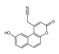 2-(9-hydroxy-3-oxo-3H-benzo[f]chromen-1-yl)acetonitrile结构式