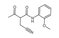 2-(cyanomethyl)-N-(2-methoxyphenyl)-3-oxobutanamide Structure