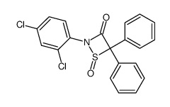 2-(2,4-dichloro-phenyl)-1-oxo-4,4-diphenyl-1λ4-[1,2]thiazetidin-3-one结构式