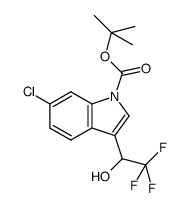 1,1-dimethylethyl 6-chloro-3-(2,2,2-trifluoro-1-hydroxyethyl)-1H-indole-1-carboxylate Structure