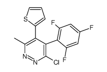 3-chloro-6-methyl-5-thiophen-2-yl-4-(2,4,6-trifluoro-phenyl)-pyridazine Structure