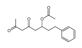Acetic acid 3,5-dioxo-1-phenethyl-hexyl ester结构式
