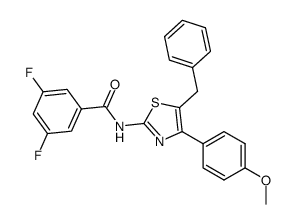 N-(5-benzyl-4-(4-methoxy-phenyl)-thiazol-2-yl]-3,5-difluoro-benzamide结构式