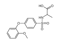 N-[4-(2-Methoxyphenoxy)phenylsulfonyl]-DL-alanine structure