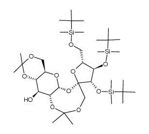 3',4',6'-tri-O-tert-butyldimethylsilyl-1',2:4,6-di-O-isopropylidenesucrose结构式