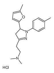 N,N-dimethyl-2-[3-(5-methylfuran-2-yl)-2-(4-methylphenyl)-3,4-dihydropyrazol-5-yl]ethanamine,hydrochloride结构式