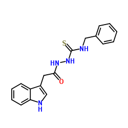 N-Benzyl-2-(1H-indol-3-ylacetyl)hydrazinecarbothioamide Structure