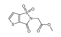 methyl 2-(1,1-dioxido-3-oxothieno[2,3-d]isothiazol-2(3H)-yl)acetate结构式