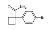 1-(4-溴苯基)环丁烷-1-甲酰胺, 1-(4-溴苯基)环丁酰胺结构式