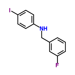 N-(3-Fluorobenzyl)-4-iodoaniline结构式