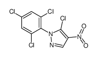 5-chloro-4-nitro-1-(2,4,6-trichlorophenyl)pyrazole结构式