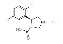 (3R,4S)-4-(2,5-DICHLOROPHENYL)PYRROLIDINE-3-CARBOXYLIC ACID HYDROCHLORIDE structure