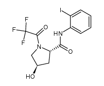 2-iodo-N-(4-hydroxy-1-trifluoroacetyl-1-prolyl)aniline结构式