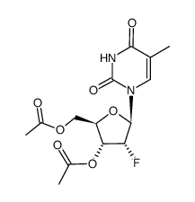 (2'R)-3',5'-di-O-acetyl-2'-fluorothymidine Structure