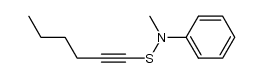 S-(hex-1-yn-1-yl)-N-methyl-N-phenylthiohydroxylamine结构式