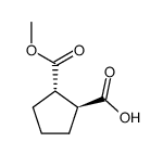 (1S,2S)-2-methoxycarbonylcyclopentane-1-carboxylic acid结构式