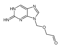 2-[(2-aminopurin-9-yl)methoxy]acetaldehyde Structure