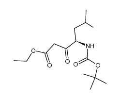 ethyl (R)-4-(carboxyamino)-6-methyl-3-oxoheptanoate 4-tert-butyl ester Structure