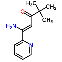 (1Z)-1-Amino-4,4-dimethyl-1-(2-pyridinyl)-1-penten-3-one Structure