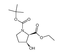 (2R,3S)-3-hydroxy-pyrrolidine-1,2-dicarboxylic acid 1-tert-butyl ester 2-ethyl ester结构式