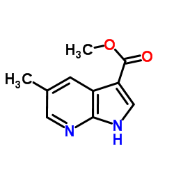 5-Methyl-7-azaindole-3-carboxylic acid Methyl ester结构式