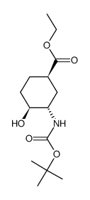 (1R,3S,4S)-3-(Boc-amino)-4-hydroxy-cyclohexanecarboxylic acid ethyl ester Structure