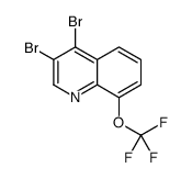 3,4-Dibromo-8-trifluoromethoxyquinoline结构式