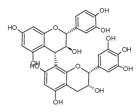 (+)-catechin (4α-8)-(-)-epigallocatechin结构式