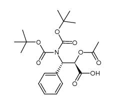 (2R,3S)-N,N-di-Boc-2-acetyl-3-phenylisoserine结构式