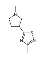 1-methyl-3-[5-(3-methyl-1,2,4-thiadiazol)-yl]-pyrrolidine结构式