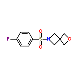 6-((4-fluorophenyl)sulfonyl)-2-oxa-6-azaspiro[3.3]heptane Structure