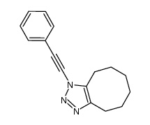 1-(2-phenylethynyl)-4,5,6,7,8,9-hexahydro-1H-cycloocta[d][1,2,3]triazole Structure