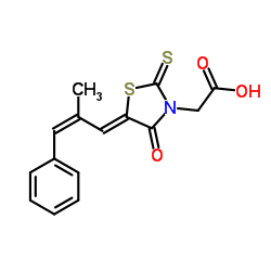 (Z,Z)-5-(2-Methyl-3-phenyl-propenylidene)-4-oxo-2-thioxo-3-thiazolidineacetic Acid picture