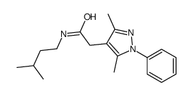 2-(3,5-dimethyl-1-phenylpyrazol-4-yl)-N-(3-methylbutyl)acetamide Structure